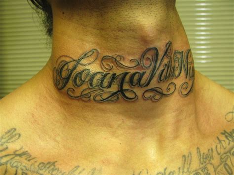 name neck tattoo designs